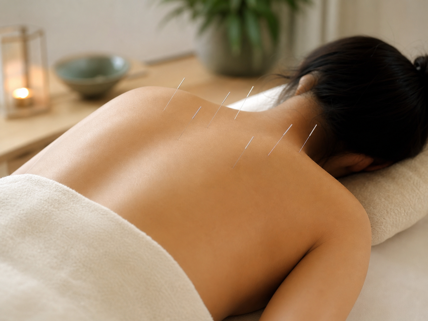 Acupuncture treatment on the back