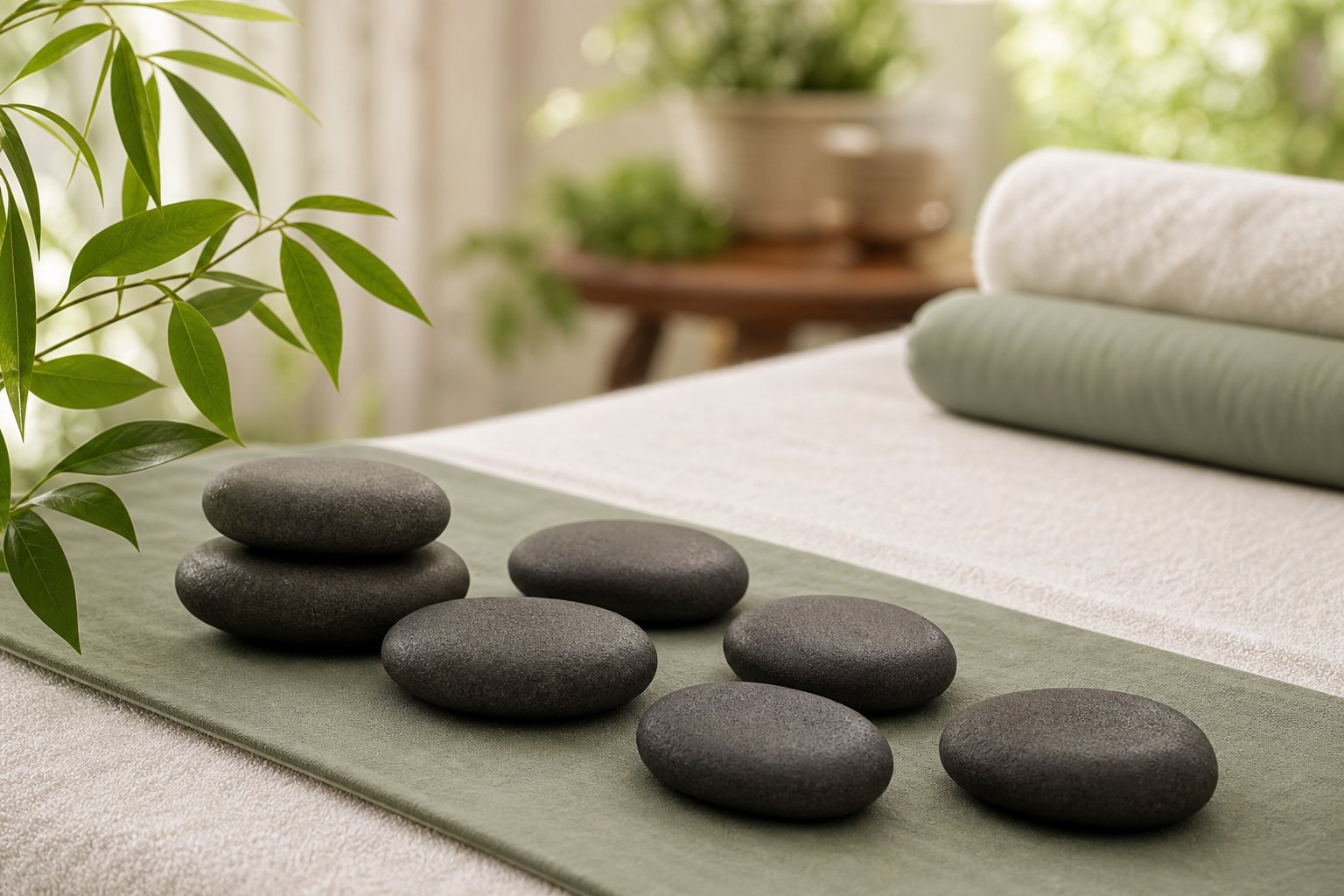 Cupping therapy cups in a clean wellness setting
