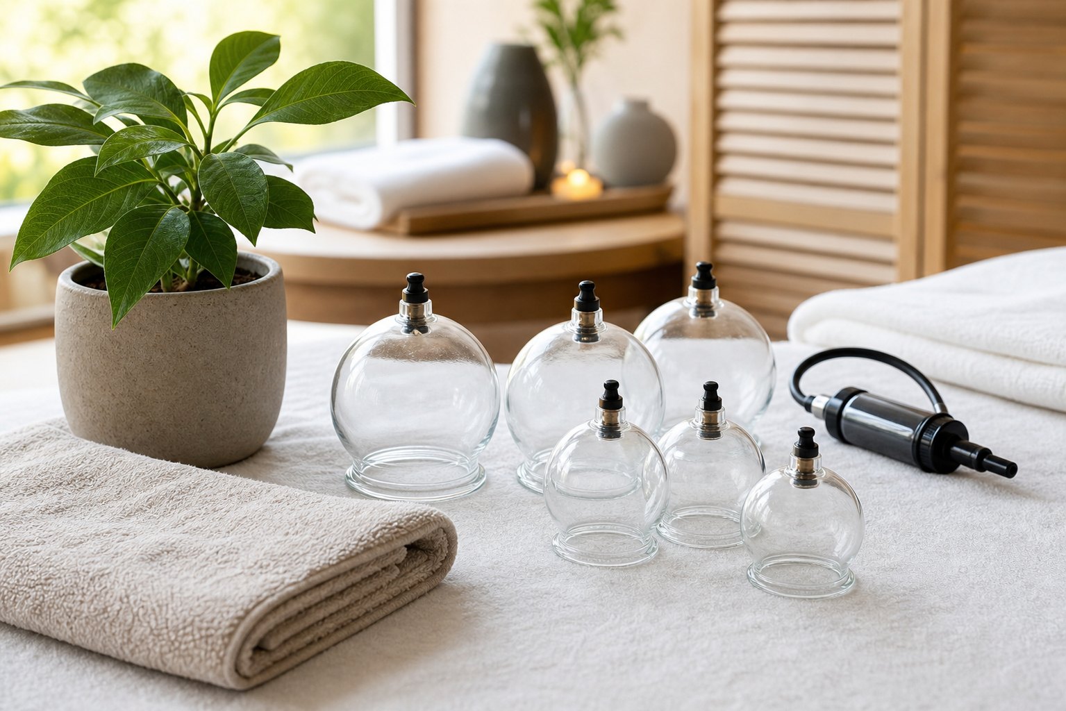 Hot stone massage setup
